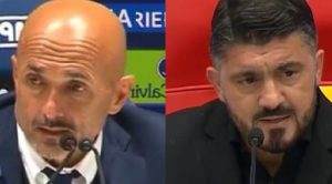 Rino Gattuso e Luciano Spalletti, gli allenatori di Milan e Inter