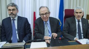 Il ministro dell'Economia Pier Carlo Padoan in audizione alla Commissione Banche