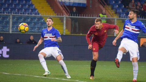 Lazio gana y adelanta al Inter, Dzeko regala el último gol a la Roma