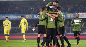 Juventus festeggia dopo gol al Chievo
