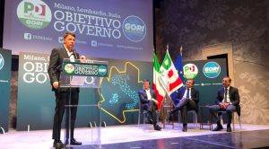 Renzi a Milano con Calenda Sala e Gori