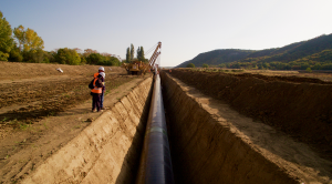 La posa dei tubi del gasdotto Tap in Grecia