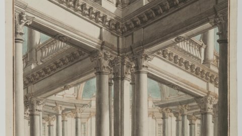 Architecture à Venise avec des dessins de Cerani à la Fondation Cini