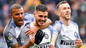 Icardi dell'Inter festeggia un gol