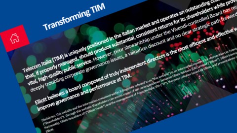 Tim : Elliott, attaque directe sur Vivendi. Le fond au dessus de 5%