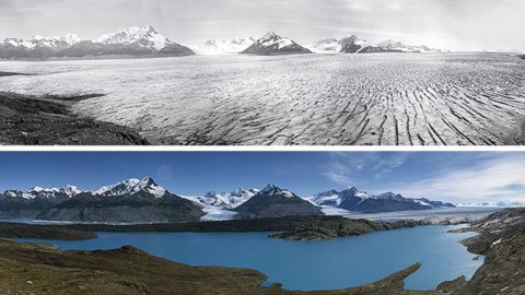 "Sur la trace des glaciers", le réchauffement climatique raconté en photos