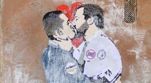 Murales bacio Salvini Di Maio