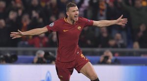 Edin Dzeko della AS Roma