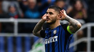 Icardi esulta per l'Inter