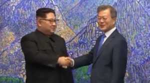 Kim Jong-un e Moon Jae-in leader della corea del Nord e della Corea del Sud