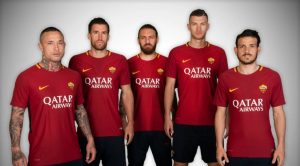 Maglia Roma con Qatar Airways