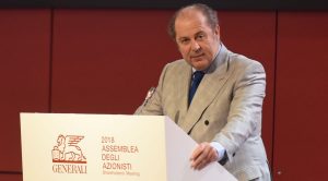 Il Ceo di Generali Philippe Donnet nell'assemblea degli azionisti di Trieste