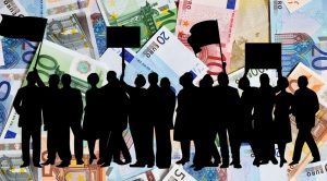 manifestazione per proteste dei sindacati