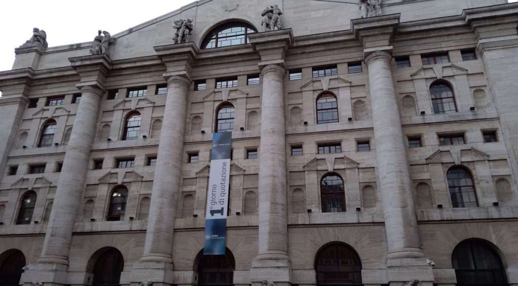 Borsa di Milano a Piazza degli Affari