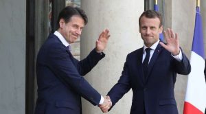 Il premier italiano Conte in visita a Parigi dal presidente francese Macron