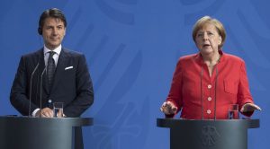 Giuseppe Conte incontra Angela Merkel