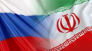 Le bandiere di Russia e Iran