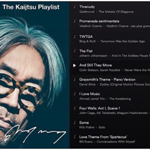 Ryuichi Sakamoto și playlist-ul Kajitsu: când artistul rupe algoritmul