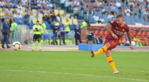 Il gol di Kolarov nel derby Roma Lazio