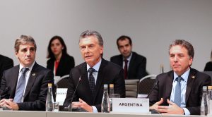 Luis Caputo, Mauricio Macri e Nicolás Dujovne