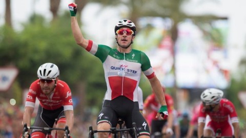 Vuelta: Viviani hits a spectacular trio