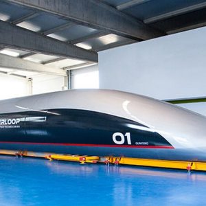 Hyperloop, der Superzug, verfügt über die Passagierkapsel