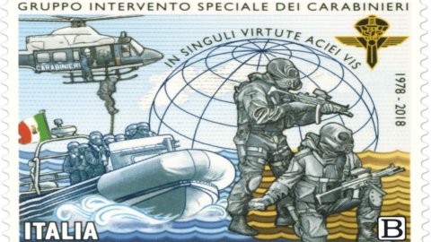 Poste, timbru pentru aniversarea a 40 de ani de GIS al Carabinierilor