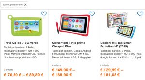 Tablet per bambini