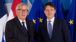 Jean Claude Juncker e Giuseppe Conte