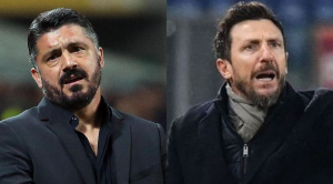 Gattuso e Di Francesco, allenatori di Milan e Roma