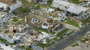 Abitazioni devastate dall'uragano