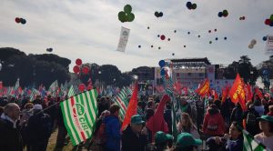 Manifestazione sindacati Roma