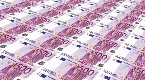 una quantità esagerata di banconote da 500 euro