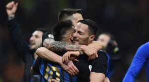 Inter esulta dopo il derby