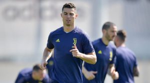 Cristiano Ronaldo si allena deluso, Juventus