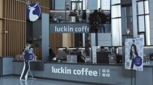 Un negozio cinese Luckin Coffee