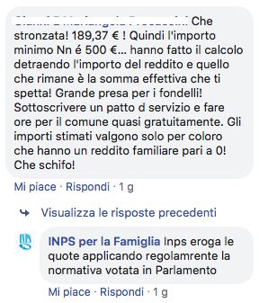 INPS per la famiglia su Facebook