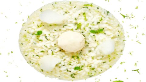 Igles Corelli کی ترکیب: Parma Mojito، risotto with Parmesan، چونا اور پودینہ