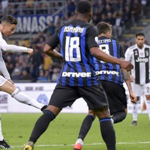 Inter-Juve: CR7 marca el gol núm. 600 y el derbi italiano acaba en empate