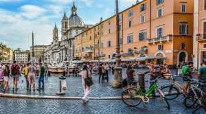 Biciclette nel centro di Roma