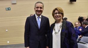 Fabio Panetta, presidente Ivass, e Maria Bianca Farina, presidente Ania