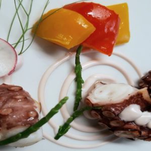 Resep Fabrizio Sepe: gurita dan paprika
