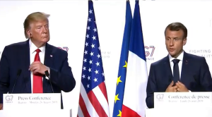 Donald Trump ed Emmanuel Macron al G7