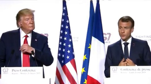 G7, Trump dan Macron: mencairkan China dan Iran, 20 juta untuk Amazon