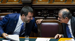 Il vicepremier Matteo Salvini e il ministro dell'Economia Giovanni Tria