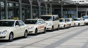 Taxi in attesa all'aeroporto