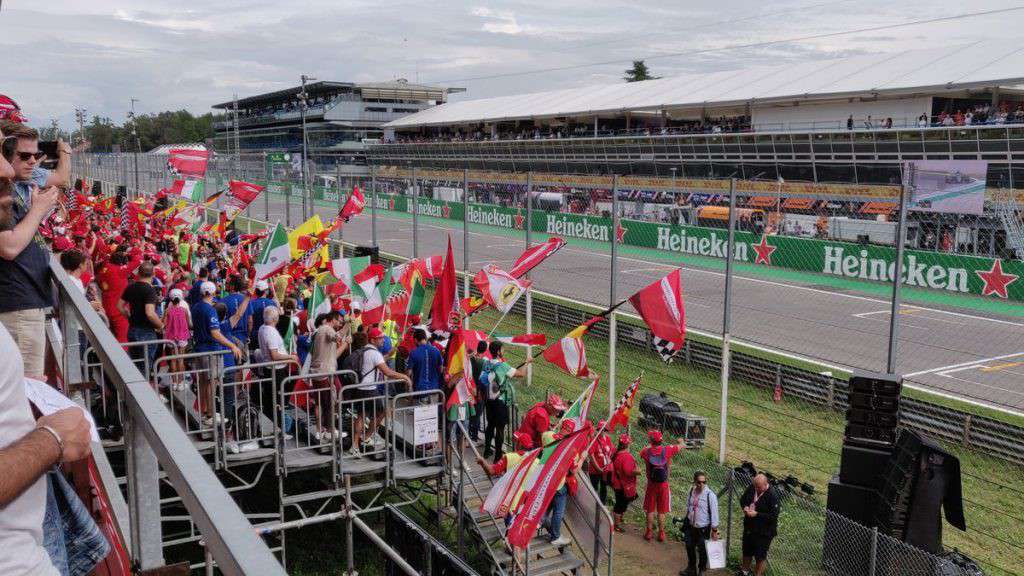 Ferrari fans in Monza