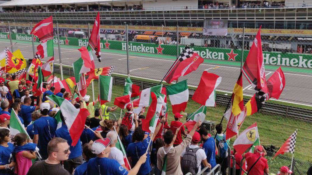 Ferrari fans at the Monza Grand Prix