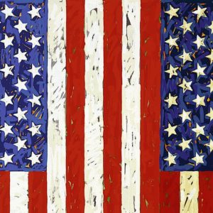 Jasper Johns, affichant des drapeaux américains d'un million de dollars