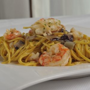 Rezept von Giancarlo Pasin: Bucatini mit Scampi und Radicchio